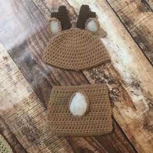 Crochet Deer Newborn Photo Prop